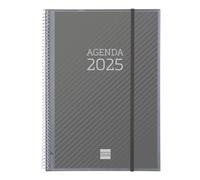 Finocam - Agenda Spiral Personalizzabile Basics 2025 Settimana Vista Verticale Gennaio 2025 - Dicembre 2025 (12 mesi) Spagnolo
