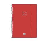 finocam Agenda Spirale 18 Mesi 2025 2026 Settimana Layout Orizzontale Luglio 2025 Dicembre 2026 (18 mesi) Rosso Internazionale