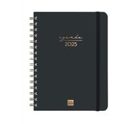 Finocam - Agenda Spirale Alma 2025 Layout Settimanale Verticale Gennaio 2025 - Dicembre 2025 (12 mesi) Nero Internazionale