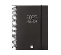Finocam - Agenda Spirale Opaque 2025 1 Giorno Pagina Gennaio 2025 - Dicembre 2025 (12 mesi) Nero Catalano
