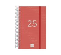 Finocam - Agenda Spirale Year 2025 1 Giorno Pagina Gennaio 2025 - Dicembre 2025 (12 mesi) Rosso Catalano