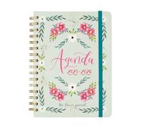 Finocam - Agenda The Flower Journal Corso 2025 2026 Settimana Vista Orizzontale Settembre 2025 - Agosto 2026 (12 mesi) Verde Spagnolo