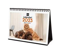 Finocam - Calendario 2023 Immagini da tavolo per scrivere gennaio 2023 - dicembre 2023 (12 mesi) Cani e gatti catalani