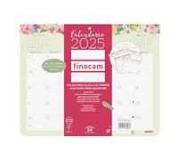 Finocam - Calendario Bloc Design da Parete con Magnete per Scrivere 2025 Mese Vista Gennaio 2025 - Dicembre 2025 (12 mesi) Portoghese