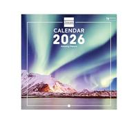 Finocam - Calendario da parete 2026 18 x 18 cm Mese Vista Gennaio - Dicembre 2026 + Sep.- Dic. 2025 4 mesi ridotti | Calendario 2026 | Immagini Nature - Internazionale, Muro Imagini