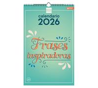 Finocam - Calendario da parete 2026 25x40 cm Mese Vista Gennaio - Dicembre 2026 + Sep.- Dic. 2025 (4 mesi) ridotti | Calendario 2026 | Immagini Frasi ispiratrici - Italiano