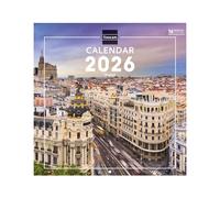 Finocam - Calendario da parete 2026 30 x 30 cm Mese Vista Gennaio - Dicembre 2026 + Sep.- Dic. 2025 4 mesi ridotti | Calendario 2026 | Immagini Madrid - Internacional, Muro Imagini