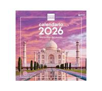 Finocam - Calendario da parete 2026 30 x 30 cm Mese Vista Gennaio - Dicembre 2026 + Sep.- Dic. 2025 (4 mesi) ridotti | Calendario 2026 | Immagini meraviglie del mondo - Italiano