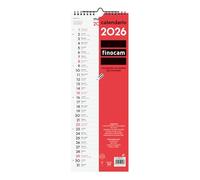 Finocam - Calendario da parete 2026 Layout Mensile Gennaio - Dicembre 2026 12 mesi | Calendario 2026 per annotazioni | Planner mensile Neutro - Italiano, Muro scrivere, Lungo L - 155x430 mm
