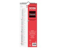 Finocam - Calendario da parete 2026 Layout Mensile Gennaio - Dicembre 2026 12 mesi | Calendario 2026 per annotazioni | Planner mensile Neutro - Italiano, Muro scrivere, Lungo M - 130x330 mm