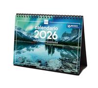 Finocam - Calendario da tavolo 2026 Mese Vista Gennaio - Dicembre 2026 + Sep.- Dic. 2025 (4 mesi) ridotti | Calendario 2026 | Immagini Natura - Italiano