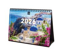 Finocam - Calendario da tavolo 2026 Mese Vista Gennaio - Dicembre 2026 + Sep.- Dic. 2025 4 mesi ridotti | Calendario 2026 | Immagini Charming - Internazionale, Tavolo Imagini, S - 210x150 mm