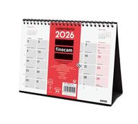 Finocam - Calendario da tavolo per scrivere 2026 Layout Mensile Gennaio - Dicembre 2026 12 mesi | Calendario 2026 | Planner mensile Neutro - Italiano, Tavolo scrivere, S - 210x150 mm