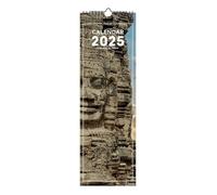 Finocam - Calendario Immagini da Parete Spirale 15x48 Internazionale 2025 Layout Mensile Gennaio 2025 - Dicembre 2025 (12 mesi) Traveling Internazionale