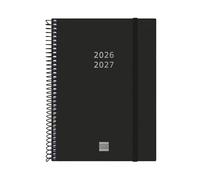 Finocam Espiral Agenda Settimanale 18 Mesi 2026 2027 | Nero | Internazionale. Layout Settimanale Orizzontale. Luglio 2026 - Dicembre 2027. Organizzazione e Pianificazione