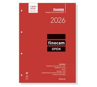 Finocam - Ricambio annuale Open 2026 Settimana Vista Verticale Gennaio 2026 - Dicembre 2026 (12 mesi) Spagnolo