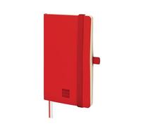 finocam Taccuino Nexo Copertina Morbida Dotted Rosso, Taccuino Piccolo con Fogli Microforati, Tasca e Portapenna, 72 Fogli, Ideale per Bullet Journal