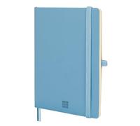 finocam Taccuino Nexo Copertina Morbida Pagine Bianche Azzurro, Taccuino A5 con Fogli Microforati, Tasca e Portapenna, 72 Fogli, Ideale per Scrivere e Disegnare