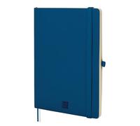 finocam Taccuino Nexo Copertina Morbida Righe Orizzontali Blu Marino, Taccuino A5 con Fogli Microforati, Tasca e Portapenna, 72 Fogli, Ideale per Scrivere