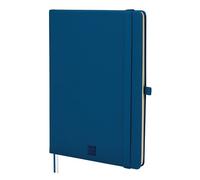 finocam Taccuino Nexo Copertina Rigida Dotted Blu Marino, Taccuino A5 con Fogli Microforati, Tasca e Portapenna, 72 Fogli, Ideale per Bullet Journal