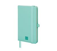 FINOCAM - Taccuino Nexo Copertina Rigida Pagine Bianche Turchese | Taccuino Piccolo con Fogli Microforati | Tasca e Portapenna | 72 Fogli, Ideale per Scrivere e Disegnare