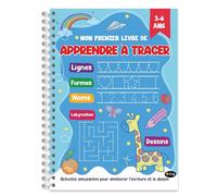 Finoly Il mio primo libro Grafomotricità Bambini da 3 a 6 anni | Taccuino Colpi e Prescrittura | Imparare Attività ed Esercizi Linee Forme Numeri Labirinti Disegni (Francese)