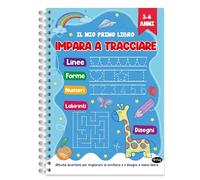 Finoly Libri Pregrafismo per Bambini | Libri Pregrafismo 3-6 Anni | Libro per Imparare a Scrivere A4 | Impariamo a Tracciare | Libro Ricalcare Lettere e Numeri | Quaderni Pregrafismo Attività Bambini