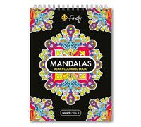 Finoly Libro Mandala da Colorare Adulti Creativita e Mindfulness | Libri Mandala da Colorare per Adulti A4 Antistress | Album Mandala da colorare Carta Premium | Rilegatura a Spirale VOL I