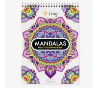 Finoly Libro Mandala da Colorare Adulti | Libri Mandala da Colorare per Adulti A4 Antistress | Album mandala da colorare Carta Premium per adulti e Bambini | Rilegatura a Spirale VOL I