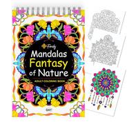Finoly Libro Mandala da Colorare Adulti Magical Patterns 30 llustrazioni Originali | Libri Mandala da Colorare per Adulti A4 | Album Mandala da Colorare Carta Premium | Rilegatura a Spirale