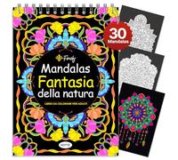 Finoly Libro Mandala da Colorare Adulti Magical Patterns 30 llustrazioni Originali | Libri Mandala da Colorare per Adulti A4 | Album Mandala da Colorare Carta Premium | Rilegatura a Spirale