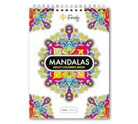 Finoly Libro Mandala da Colorare Adulti Rilassamento e Antiestress | Libri Mandala da Colorare per Adulti A4 Antistress | Album Mandala da colorare Carta Premium | Rilegatura a Spirale VOL I