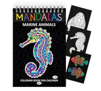 Finoly Mandala da Colorare per Bambini Creativita e Mindfulness | Libro Mandala da Colorare Bambini | Mandala Animali | Libri da Colorare Mandala A4 | Carta Premium Rilegatura Spirale