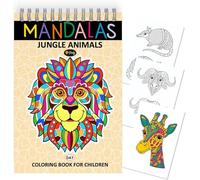 Finoly Mandala da Colorare per Bambini Rilassamento e Antiestress | Libro Mandala da Colorare Bambini | Mandala Animali | Libri da Colorare Mandala A4 | Rilegatura Spirale