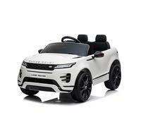 FINOOS Auto Macchina ELETTRICA per Bambini Range Rover EVOQUE 12V con Musica Bluetooth, Telecomando (Bianco)