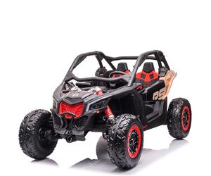 FINOOS Macchina Elettrica per Bambini Can-Am Maverick 24V Fuoristrada 2 Posti Maxi Buggy, 4x 200W Motore con Telecomando e Ampio Sedile, Batteria: 24V7AH, 3-8 anni (RS-Versione)