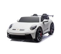 FINOOS Macchina Elettrica per Bambini Porsche 911 GT3 24V, 2 posti, con telecomando 2,4Ghz, 4 x 24V 200Watt, 1-7 anni (Bianco)