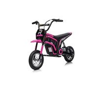 FINOOS Motocicletta Elettrica, Moto Elettrica 24V con Motore da 350W, 2 Modalità di Velocità 8/16 KMH, Pneumatico da 12, 20KM Long-Range, Moto Cross per Bambini da 3 a 8 Anni (Rosa)