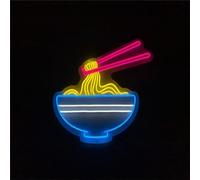 FINOTI Ramen - Luci al neon a LED per decorazione da parete, per ristorante, casa, bar, cucina, caffè, decorazioni giapponesi per negozi di tagliatelle USB con interruttore, O