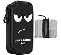 FINPAC Astuccio di Grande Capacità, Portatile Cancelleria Borsa con 3 Scomparti, Portamatite con Cerniera per Scuola Ufficio Studenti Universitari Adulto, (Z-Dont Touch)