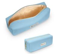 FINPAC Astuccio Scuola con 1 Scomparto, Astuccio in Velluto a Coste, Grande Astucci per Matite, Portamatite Organizzatore per Studenti Ragazze Ragazzi Donne, (Blu oceano)