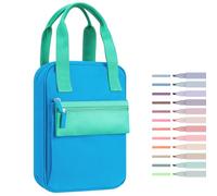FINPAC Custodia per bibbia, borsa tote resistente all'acqua, custodia per il trasporto della Bibbia, regali cristiani per forniture per lo studio della chiesa, blu