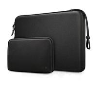 FINPAC Custodia rigida per laptop con custodia per accessori compatibile con MacBook Air M4 2025 M3 2024, MacBook Pro M4/M3/M2 da 13", custodia impermeabile per laptop Surface, nera