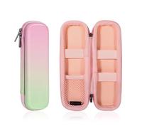 FINPAC Rigida Astuccio per Matite, EVA Astucci Portamatite per Ufficio Scuola, Antiurto Custodia per Penne Stilografiche e Pennini (Solo Custodia), (Ombre rosa-verde)