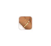 Finrezio Braccialetti Oro Donna 3-5 Pezzi, Acciaio Inossidabile Placcati Oro 14K, Figaro, Regolabile, Impermeabile