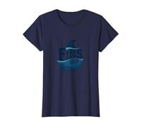 Fins Up: Ocean Adventure per Gli Appassionati di Squali Maglietta, Donna, Navy, 3XL