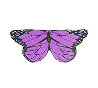 Finsink - Sciarpa per bambini, con ali di farfalla, in materiale morbido e leggero, accessorio per costume per spettacoli, per spettacoli, feste, colore: viola