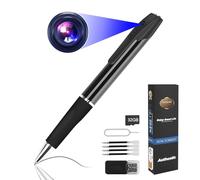 FINSUI Mini fotocamera 1080P sorveglianza telecamera portatile piccola telecamera di sorveglianza 32 GB fotocamera a penna fotocamera per casa ufficio riunioni di lavoro con 5 cartucce di inchiostro
