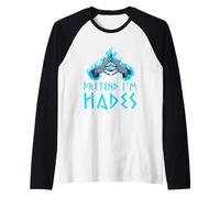 Finta di Essere Ade Mitologia Greca Divertente Festa di Halloween Maglia con Maniche Raglan