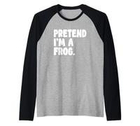 Finta di Essere Una Rana Costume di Halloween Groovy Testo Divertente Maglia con Maniche Raglan
